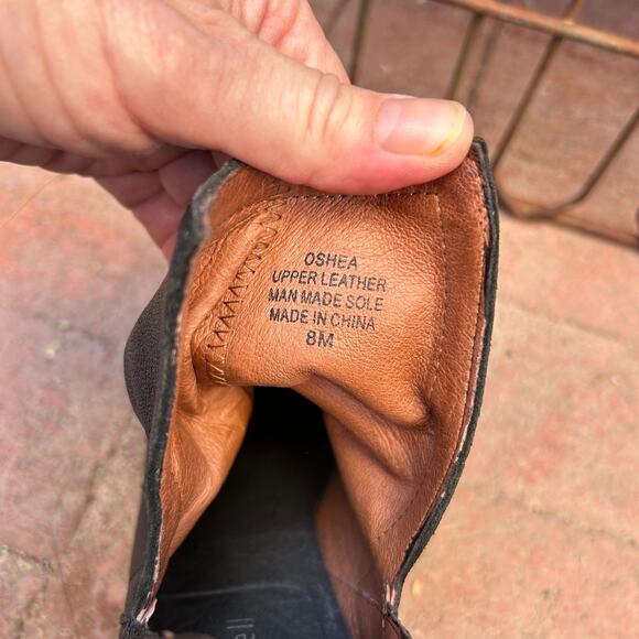 jeffrey campbell black leather block heel ankle bootie - Picture 11 of 11